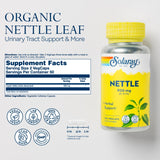 SOLARAY Organic Nettle Capsules side view showing capsule details