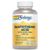 SOLARAY Pantothenic Acid 500mg 90 VegCaps front view