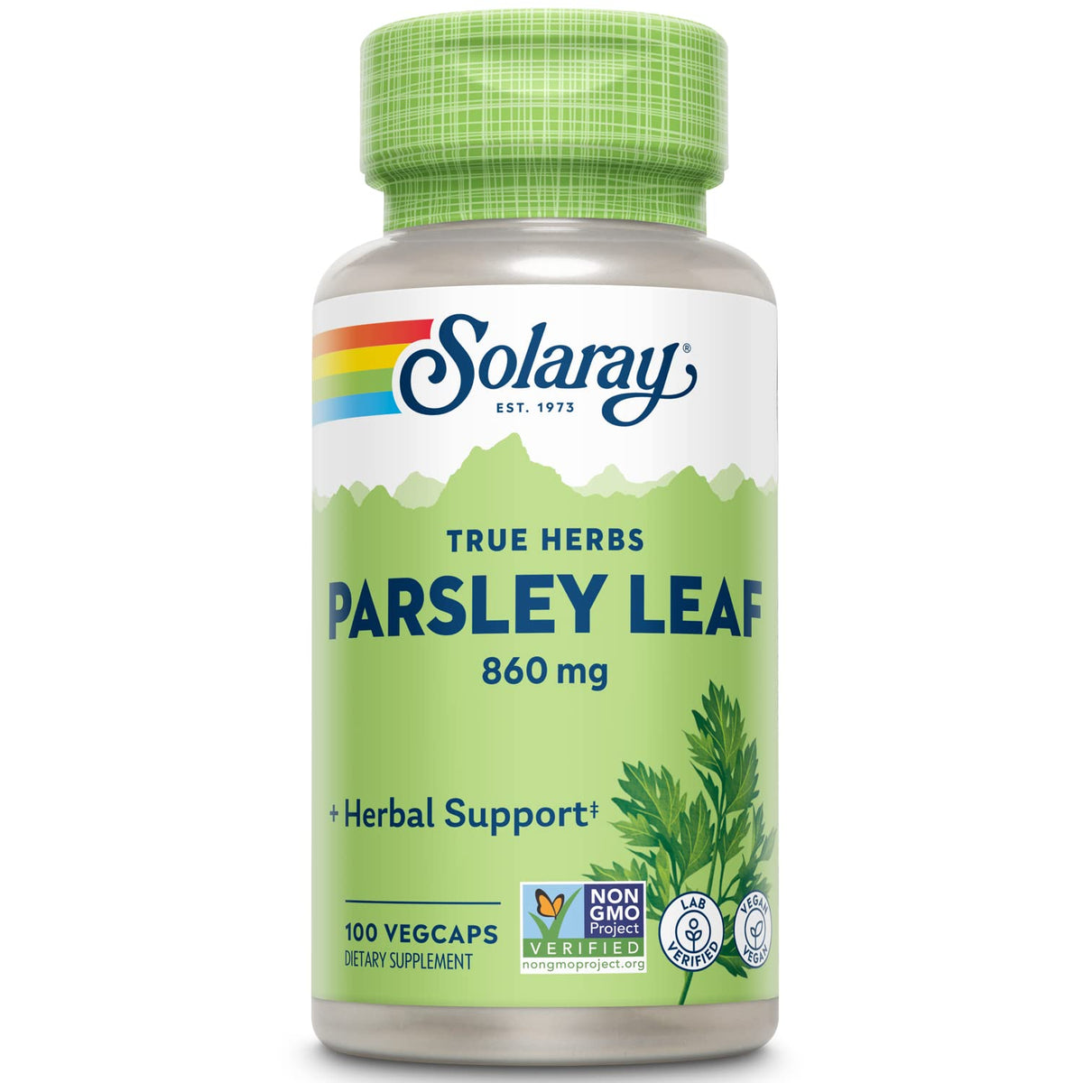 SOLARAY Parsley Supplement Capsules front view
