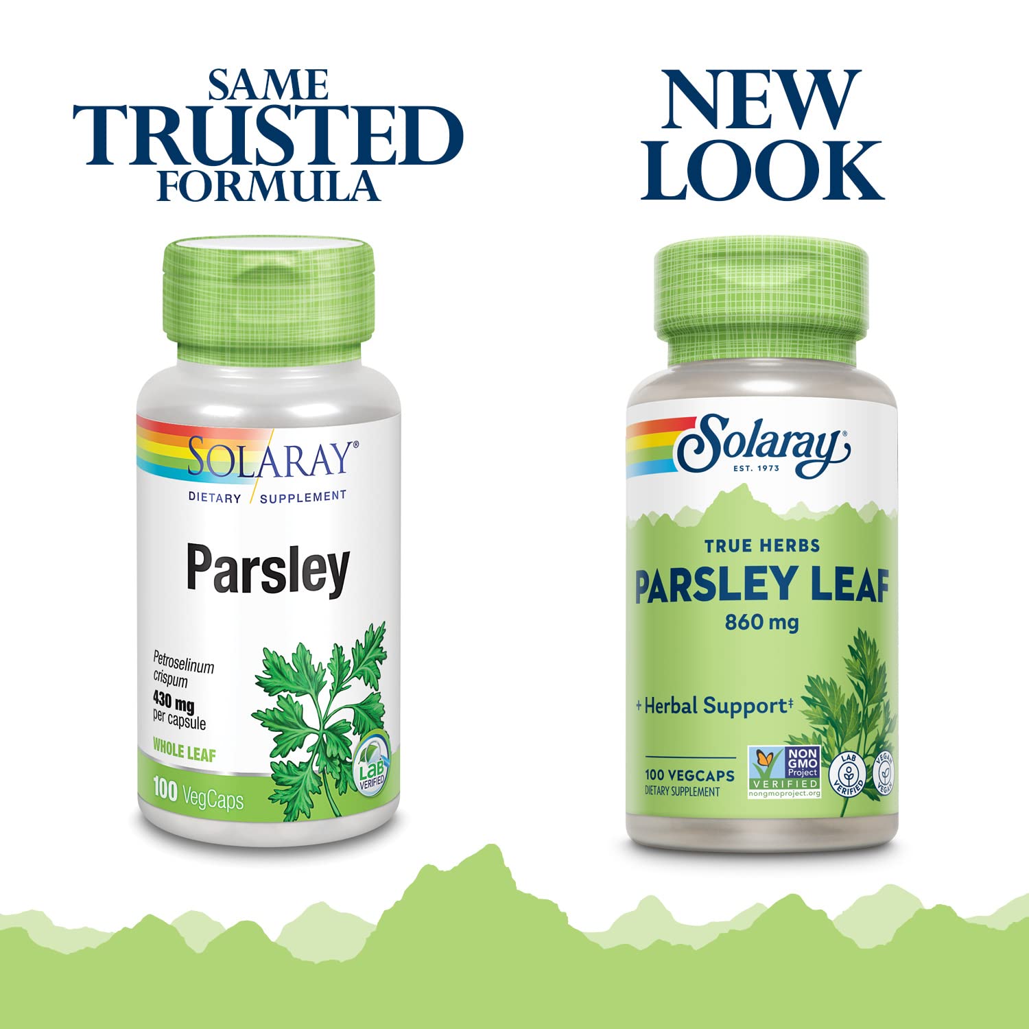 SOLARAY Parsley Supplement Capsules packaging details