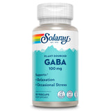 SOLARAY Plant-Sourced GABA Supplements 100mg VegCaps front view