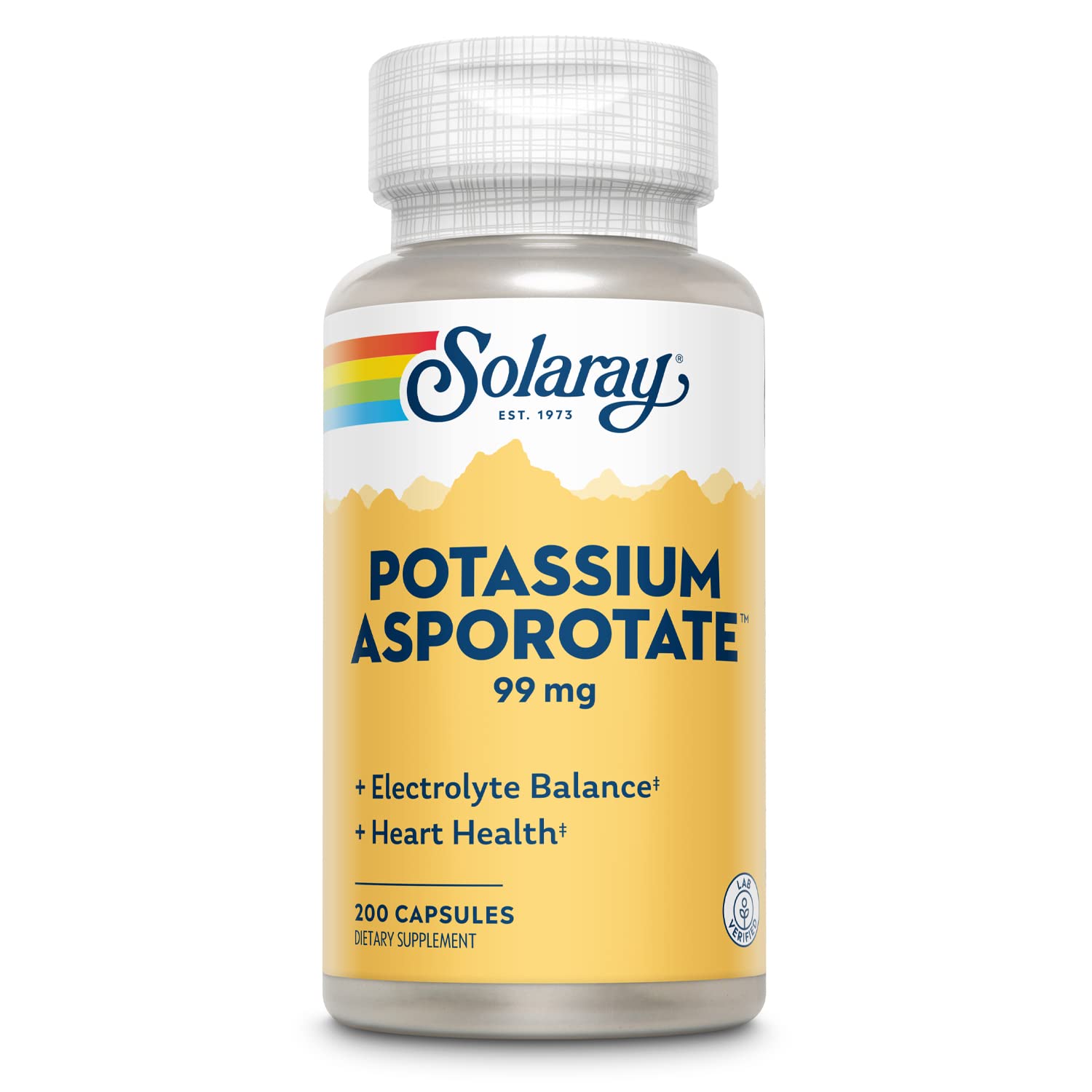 SOLARAY Potassium Asporotate Supplement side view