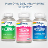 SOLARAY Prenatal Multivitamin packaging on a wooden surface