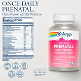 SOLARAY Prenatal Multivitamin side view showing label