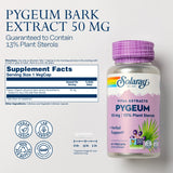 SOLARAY Pygeum Bark Extract Supplement capsules close-up