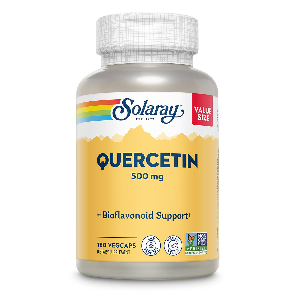 SOLARAY Quercetin 500mg capsules front view