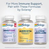 SOLARAY Quercetin Bromelain Vitamin C Supplement on a wooden table