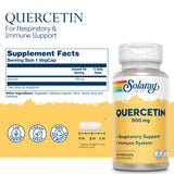 SOLARAY Quercetin Capsules 500 mg side view