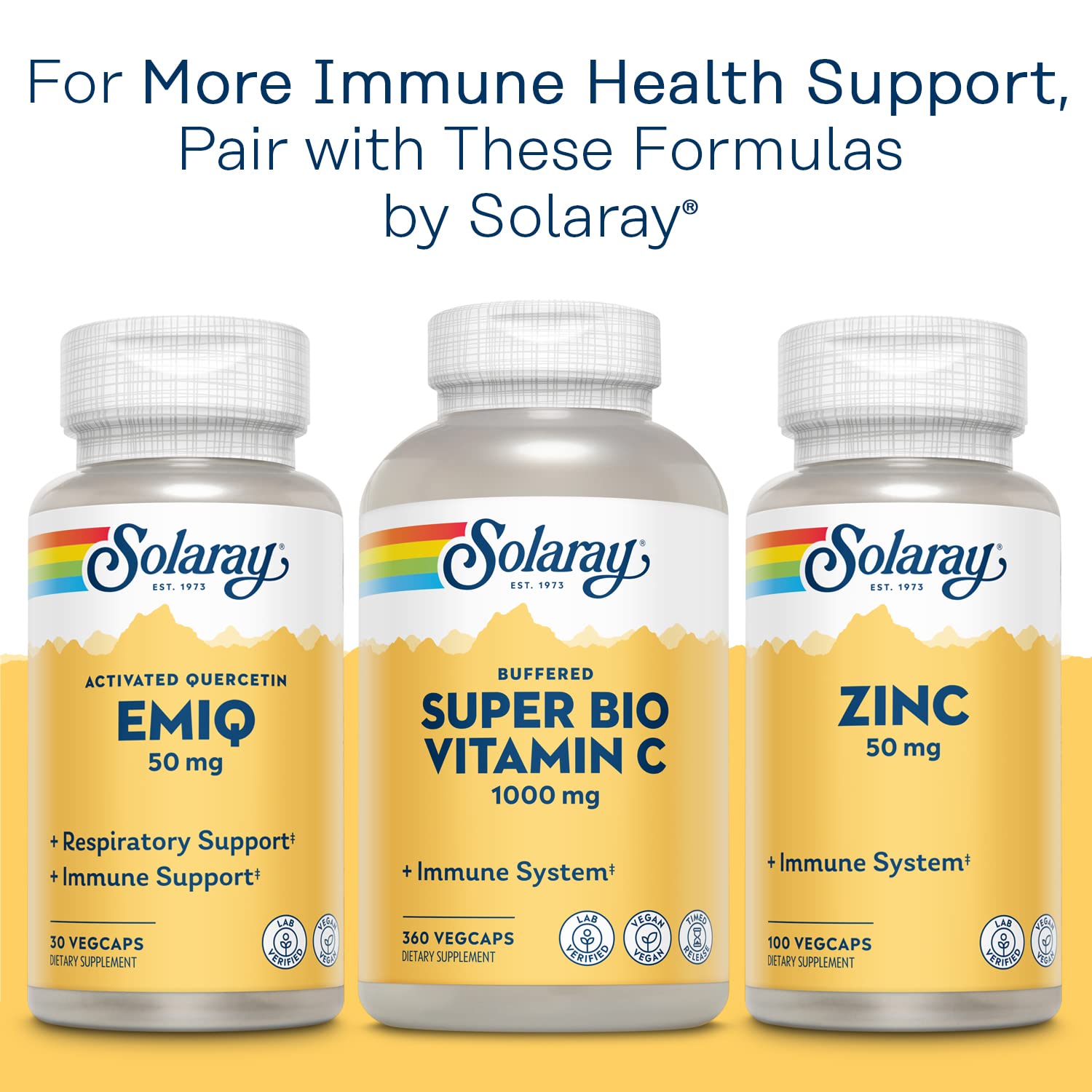 SOLARAY Quercetin Capsules 500 mg with measuring spoon