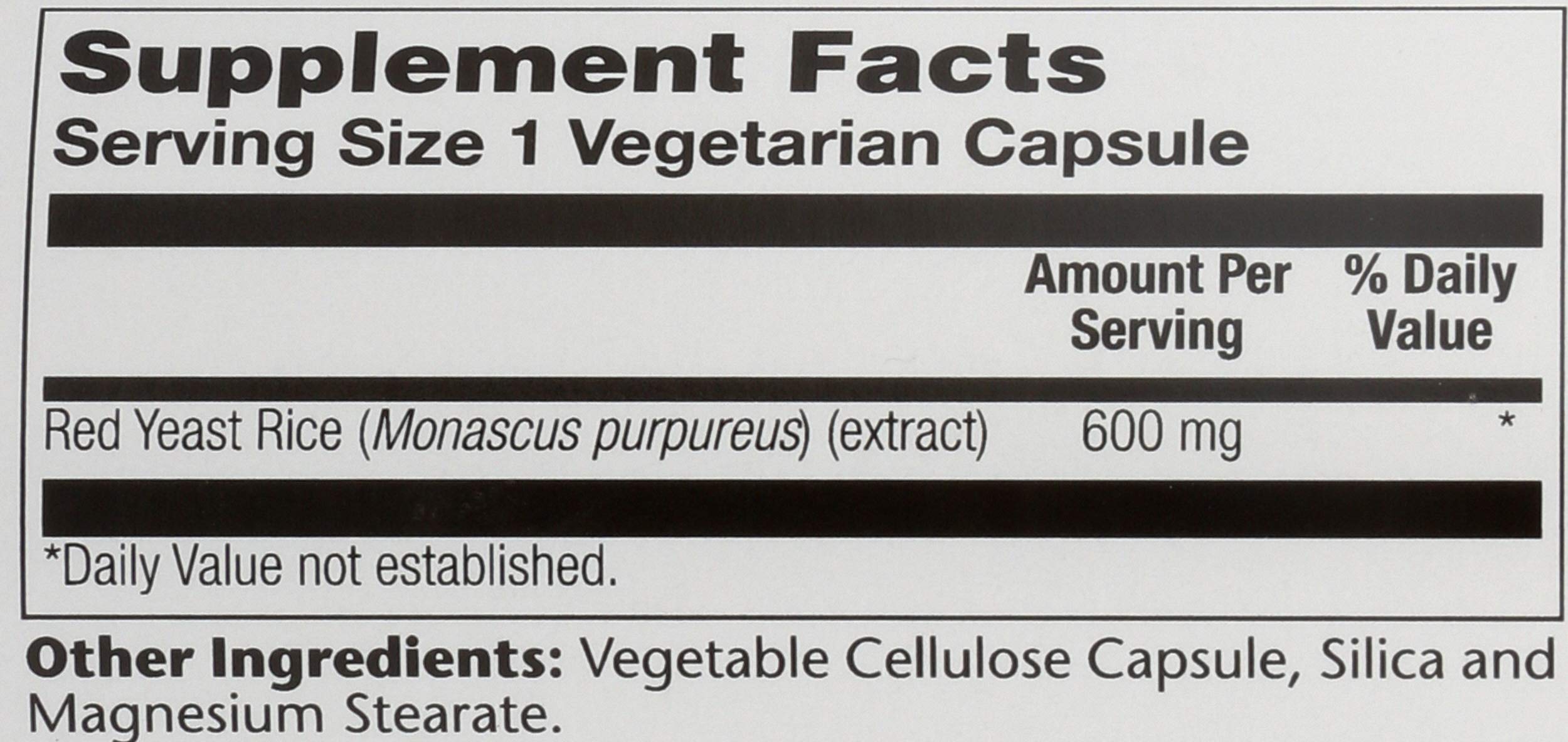 SOLARAY Red Yeast Rice supplement capsules on a table