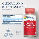 SOLARAY Red Yeast Rice with Guggul 60 Capsules side view
