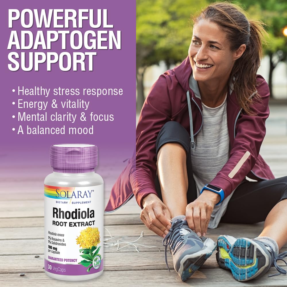 SOLARAY Rhodiola Rosea Capsules 1mg ingredients list