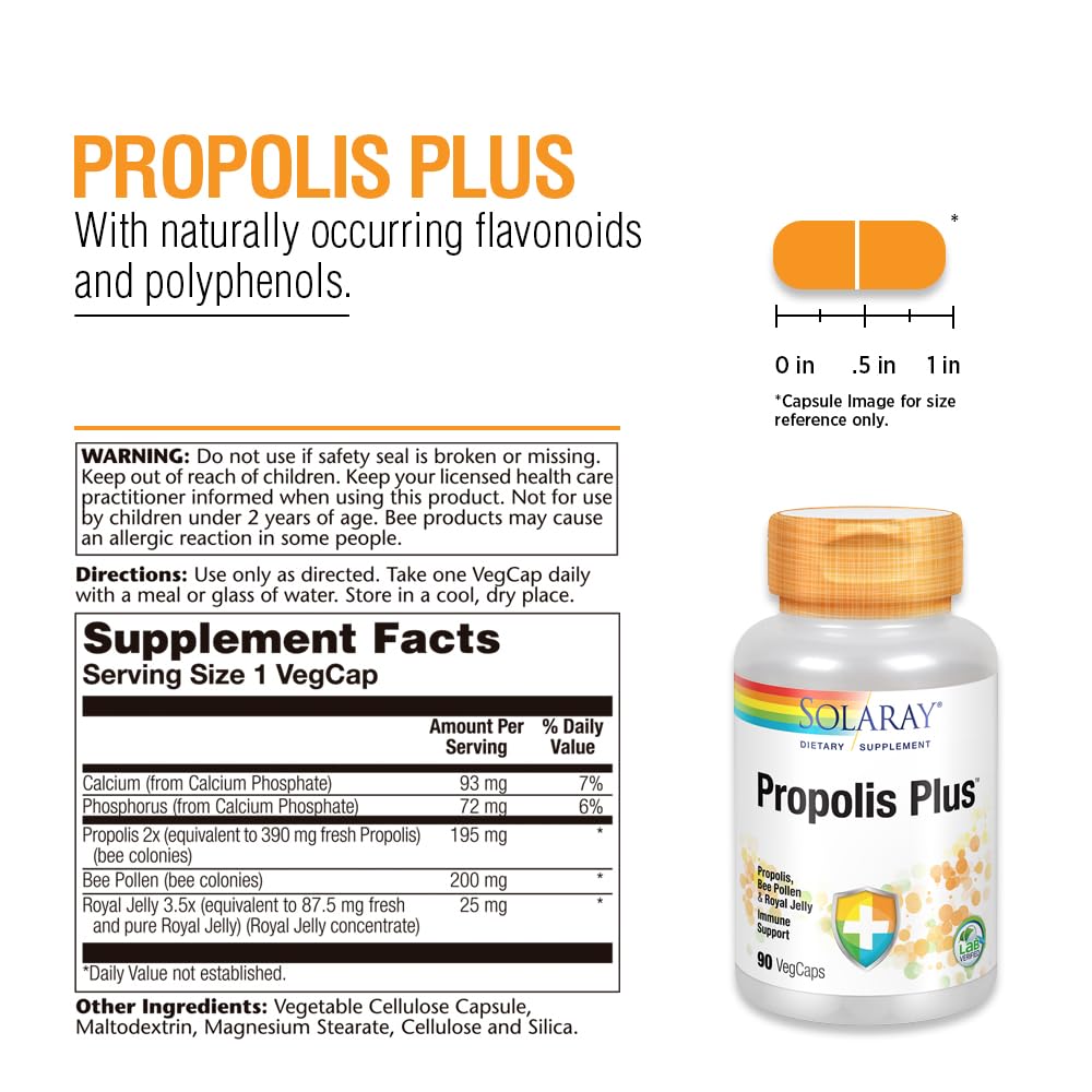 SOLARAY Royal Jelly Supplement bottle back view with label