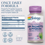 SOLARAY Saw Palmetto 320mg softgel capsule close-up