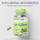 SOLARAY Saw Palmetto 580mg vegetarian capsules bottle with label