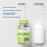 SOLARAY Saw Palmetto 580mg vegetarian capsules with eco-friendly packaging