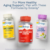 SOLARAY Saw Palmetto Extract 160mg bottle on a wooden table