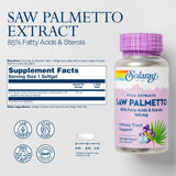 SOLARAY Saw Palmetto Extract side view showing packaging