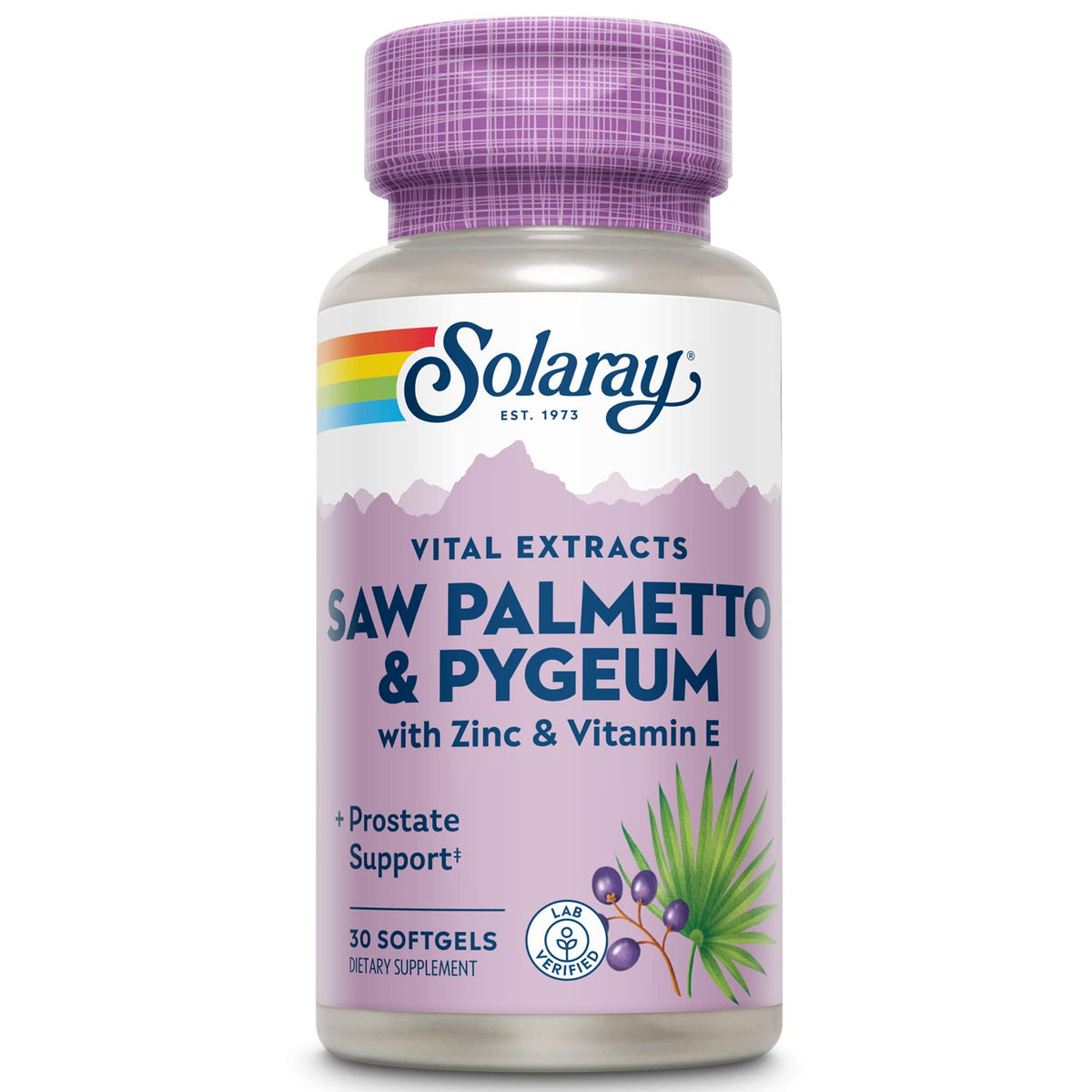 SOLARAY Saw Palmetto Prostate Supplement 320mg front view
