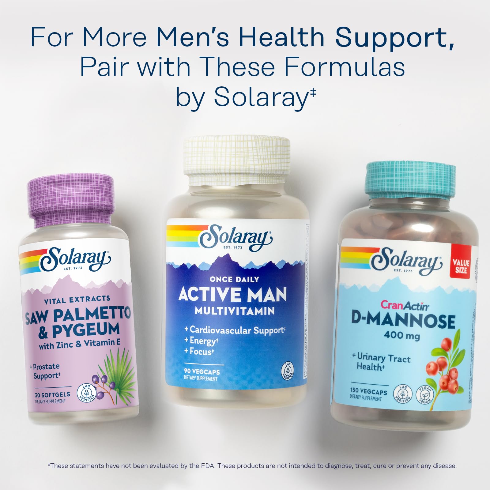 SOLARAY Saw Palmetto Prostate Supplement with herbal ingredients