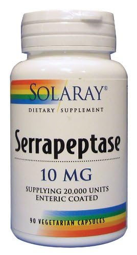SOLARAY Serrapeptase Enzyme Supplement 10mg 60 VegCaps packaging