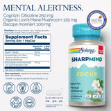 SOLARAY SharpMind Focus supplement side view showing capsules