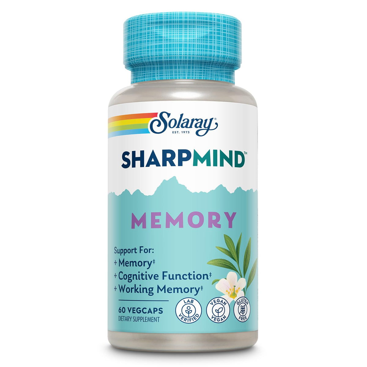 SOLARAY SharpMind Memory Supplement 600mg Cognivia front view