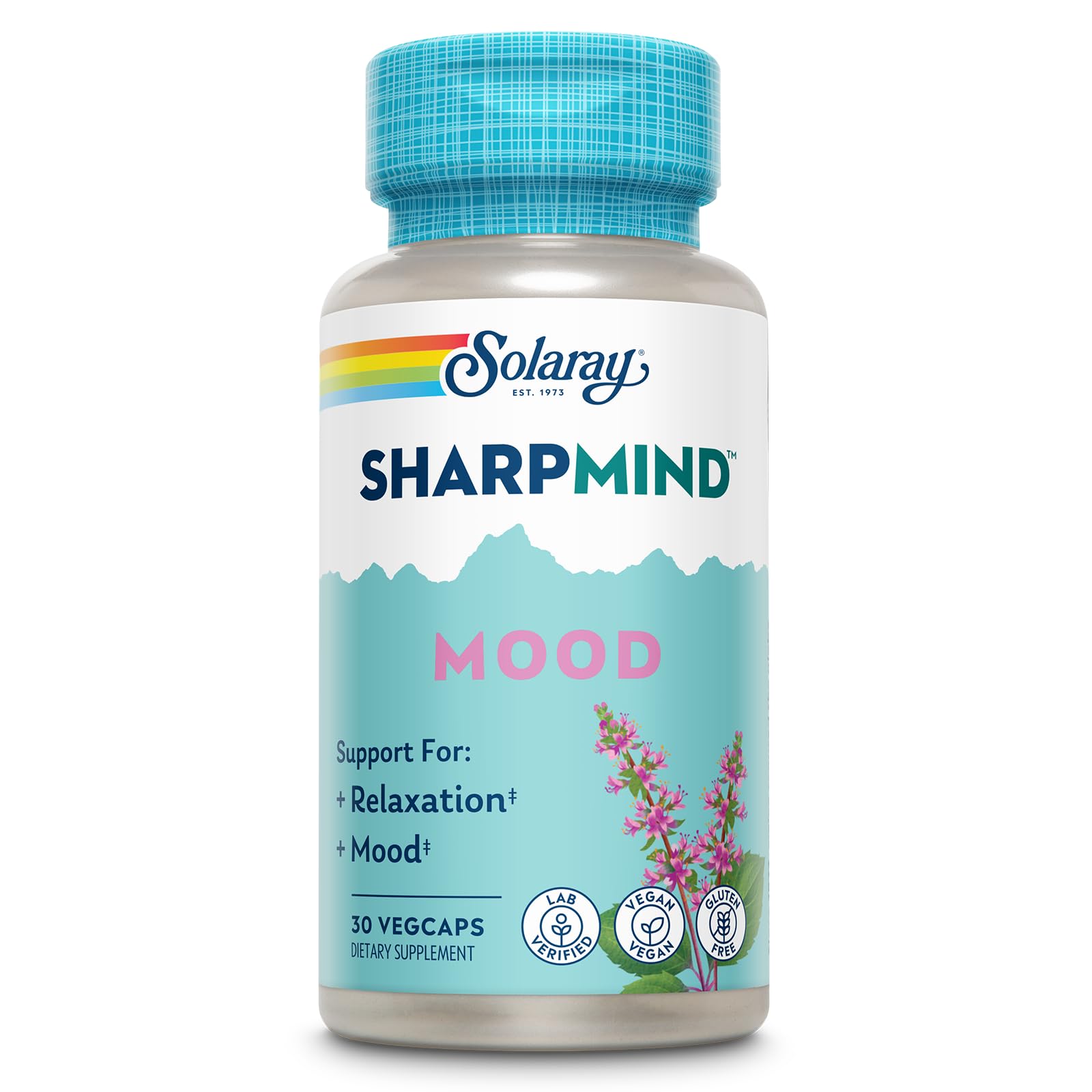SOLARAY SharpMind Mood Supplement 60 VegCaps front view
