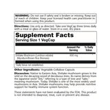 SOLARAY Shiitake Mushroom Mycelium Capsules packaging details