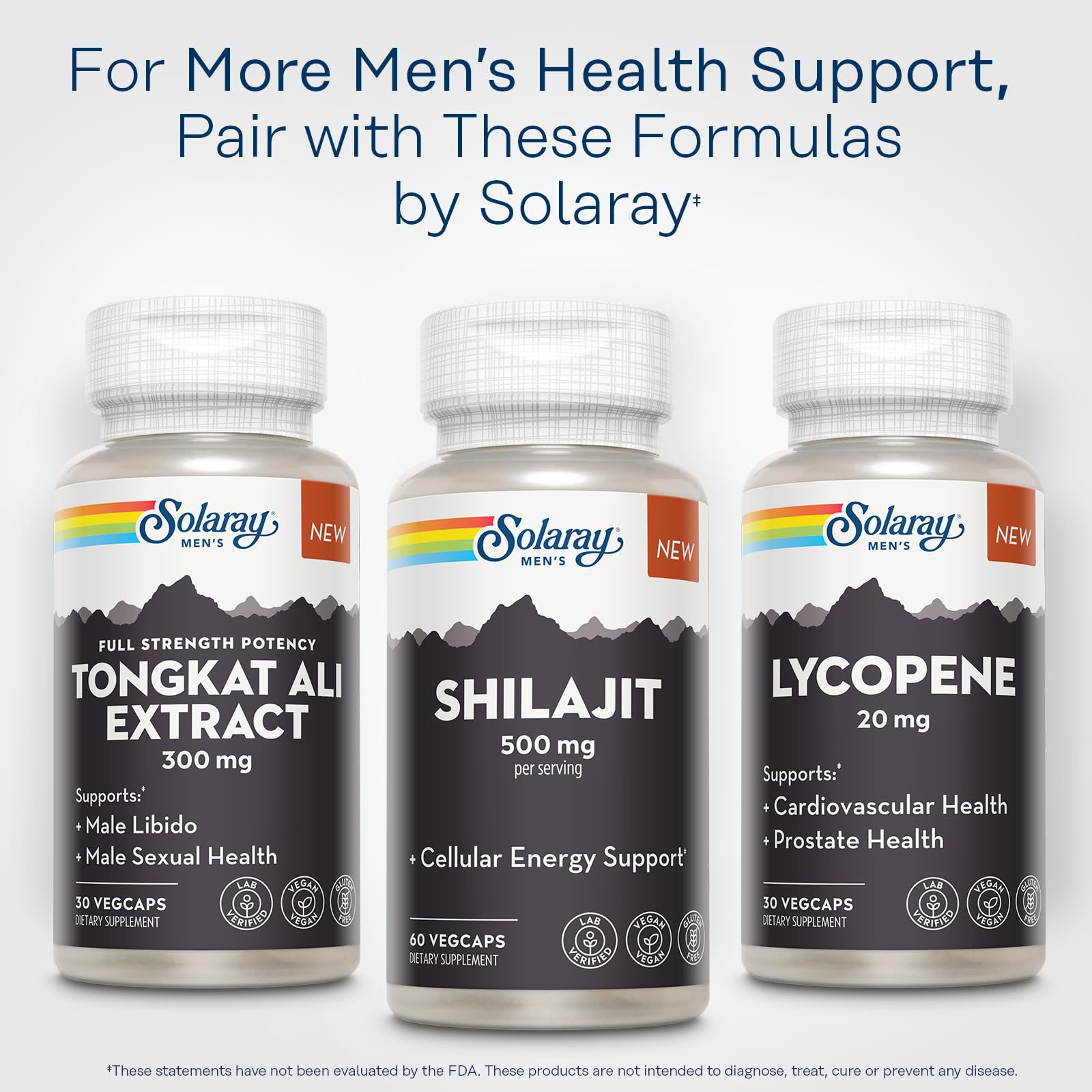 SOLARAY Shilajit Supplement on a wooden table