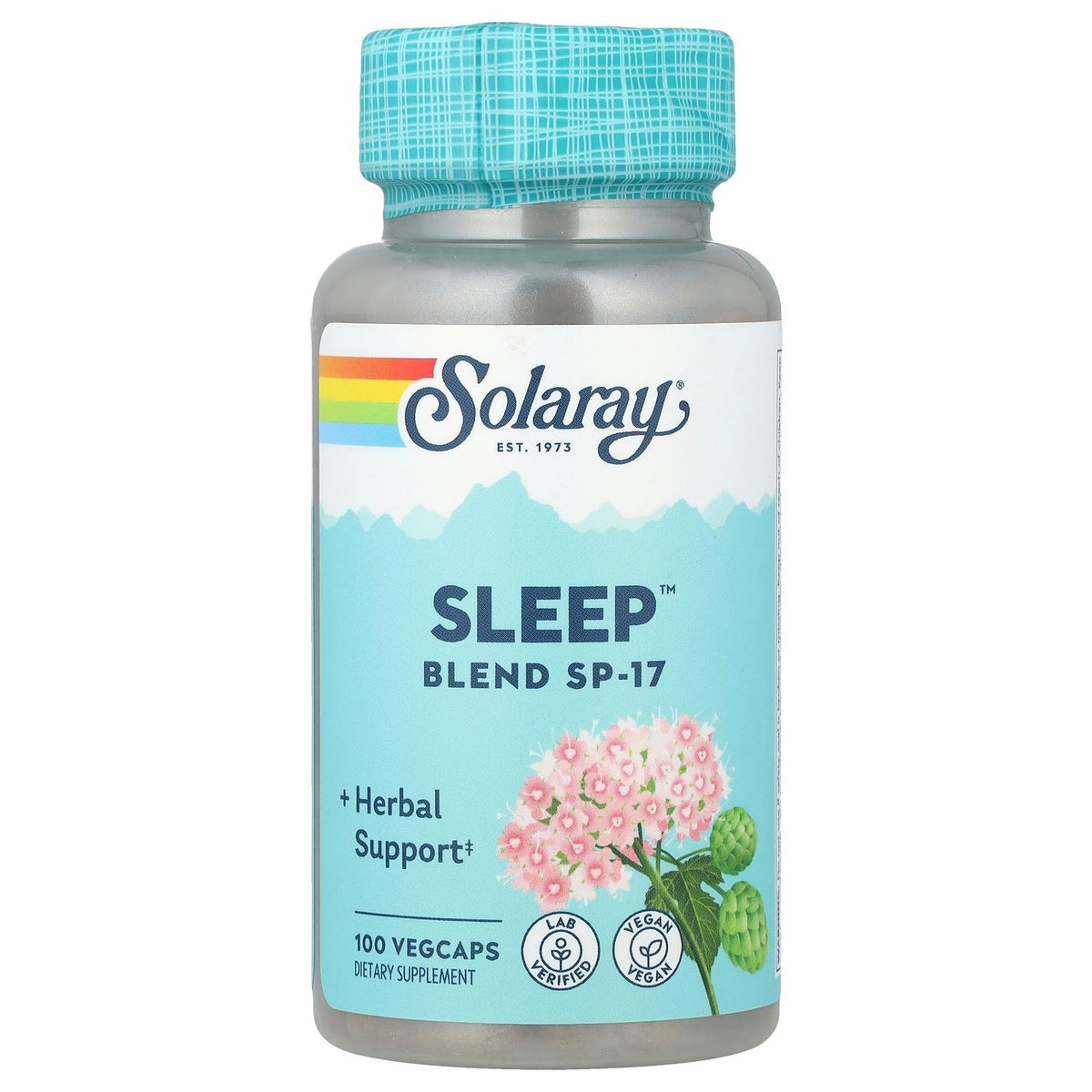 SOLARAY Sleep Blend SP-17 Herbal Capsules front view