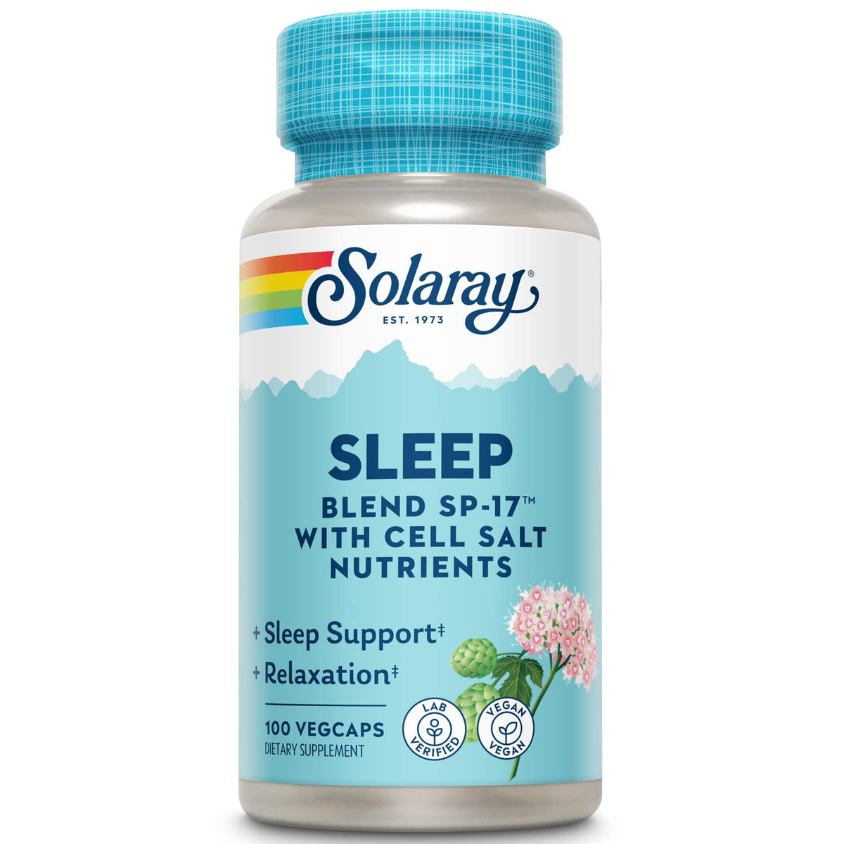 SOLARAY Sleep Blend SP-17 Supplement 100 Veg Caps front view