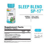SOLARAY Sleep Blend SP-17 Supplement 100 Veg Caps side view