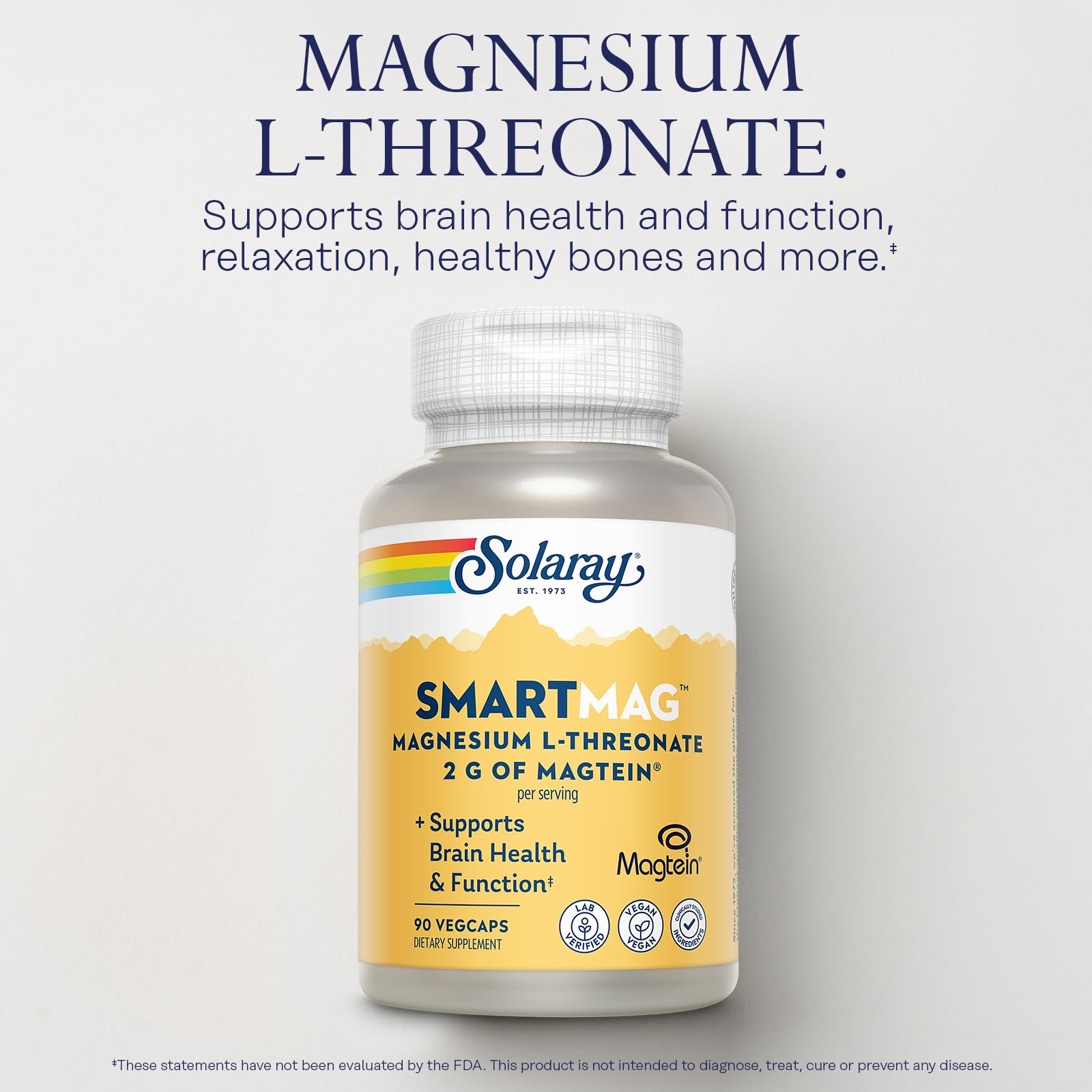 SOLARAY SmartMag Magnesium L-Threonate bottle with label