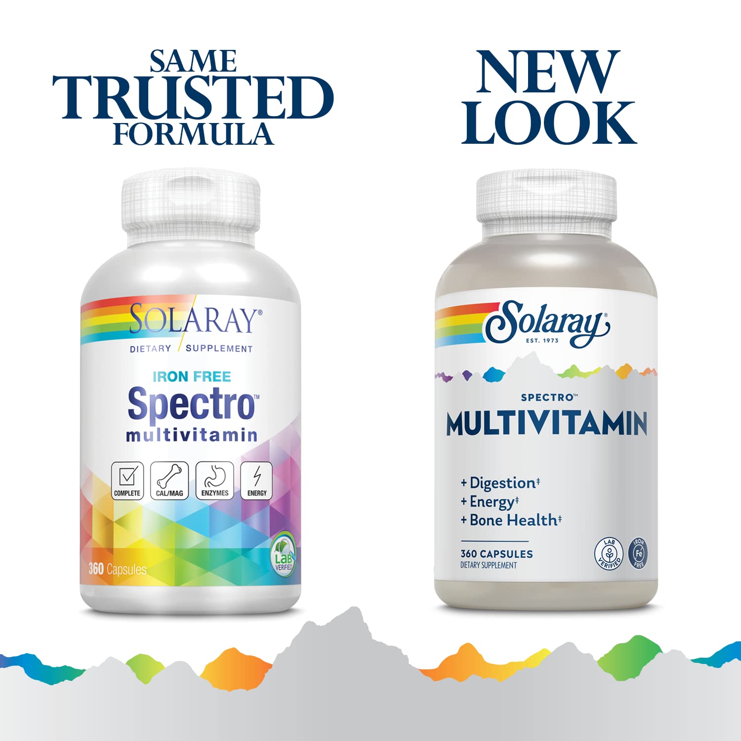 SOLARAY Spectro Multi Vitamin side view showing capsule