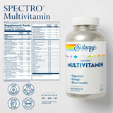SOLARAY Spectro Multi Vitamins 100g side view showing ingredients list