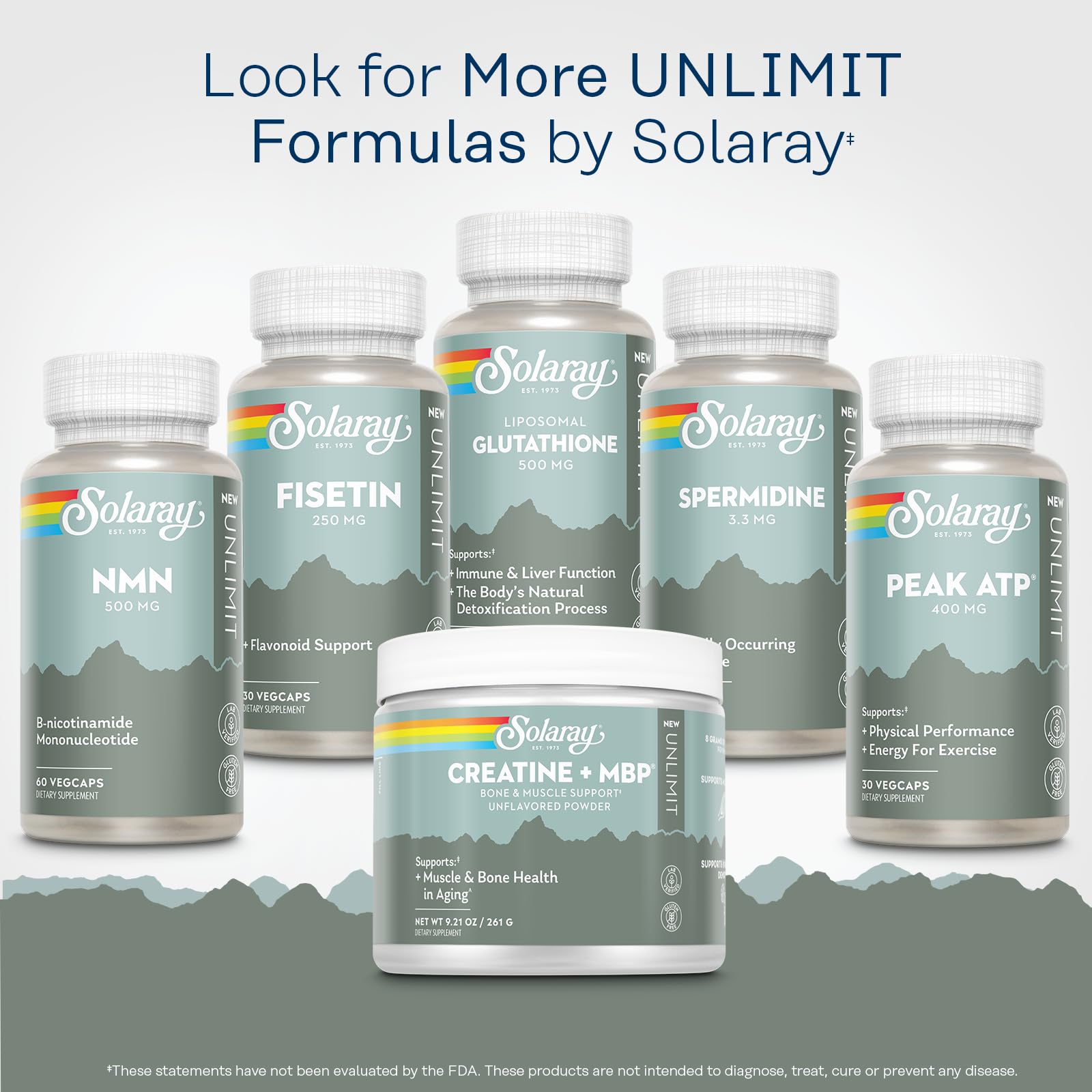 SOLARAY Spermidine Dietary Supplement 45g lab verified label