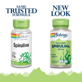 SOLARAY Spirulina Vegan Capsules 410mg bottle with label