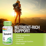 SOLARAY Spirulina Vegan Capsules 410mg capsules close-up