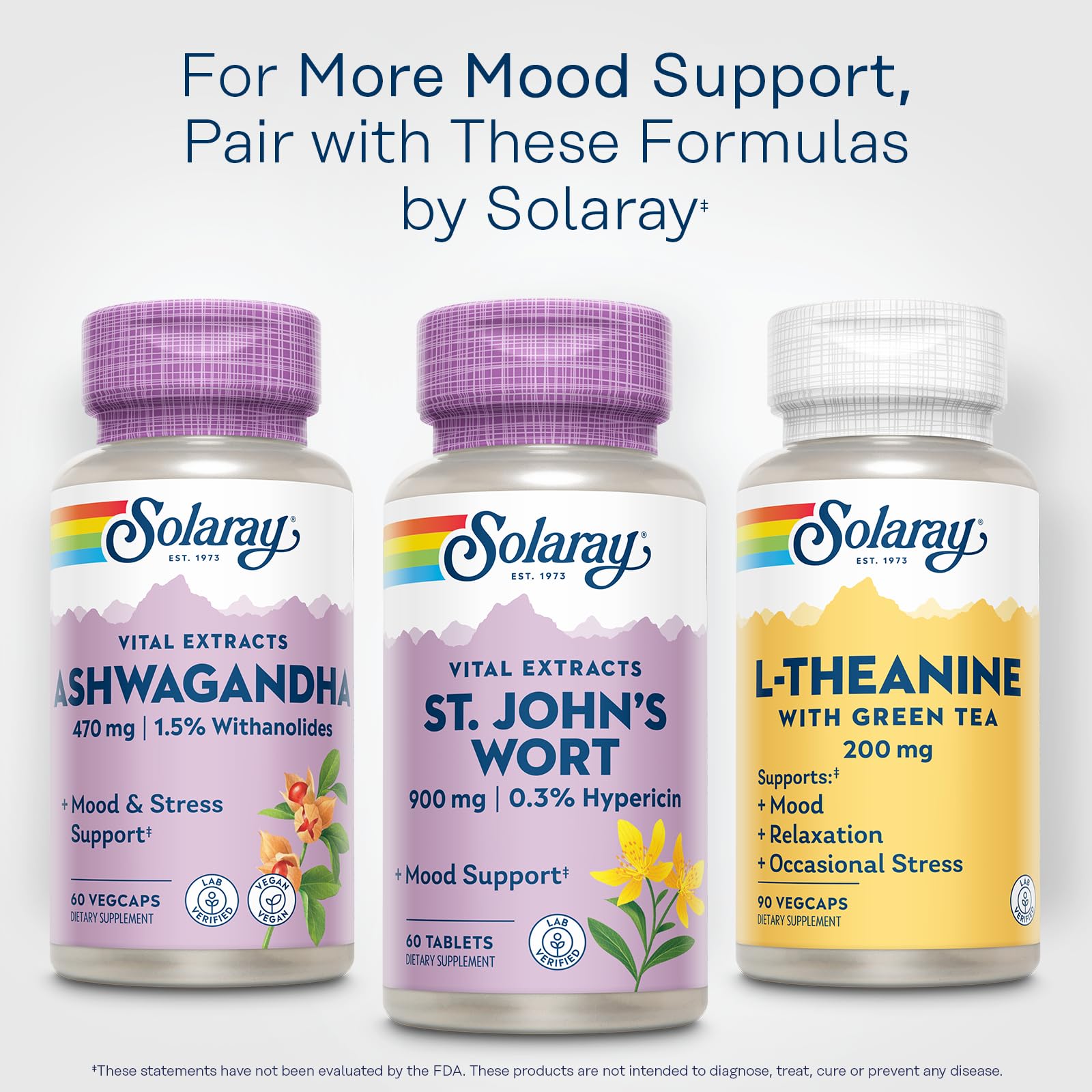 SOLARAY St. John's Wort 900mg supplement with eco-friendly packaging