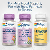 SOLARAY St. John's Wort bottle with a green background