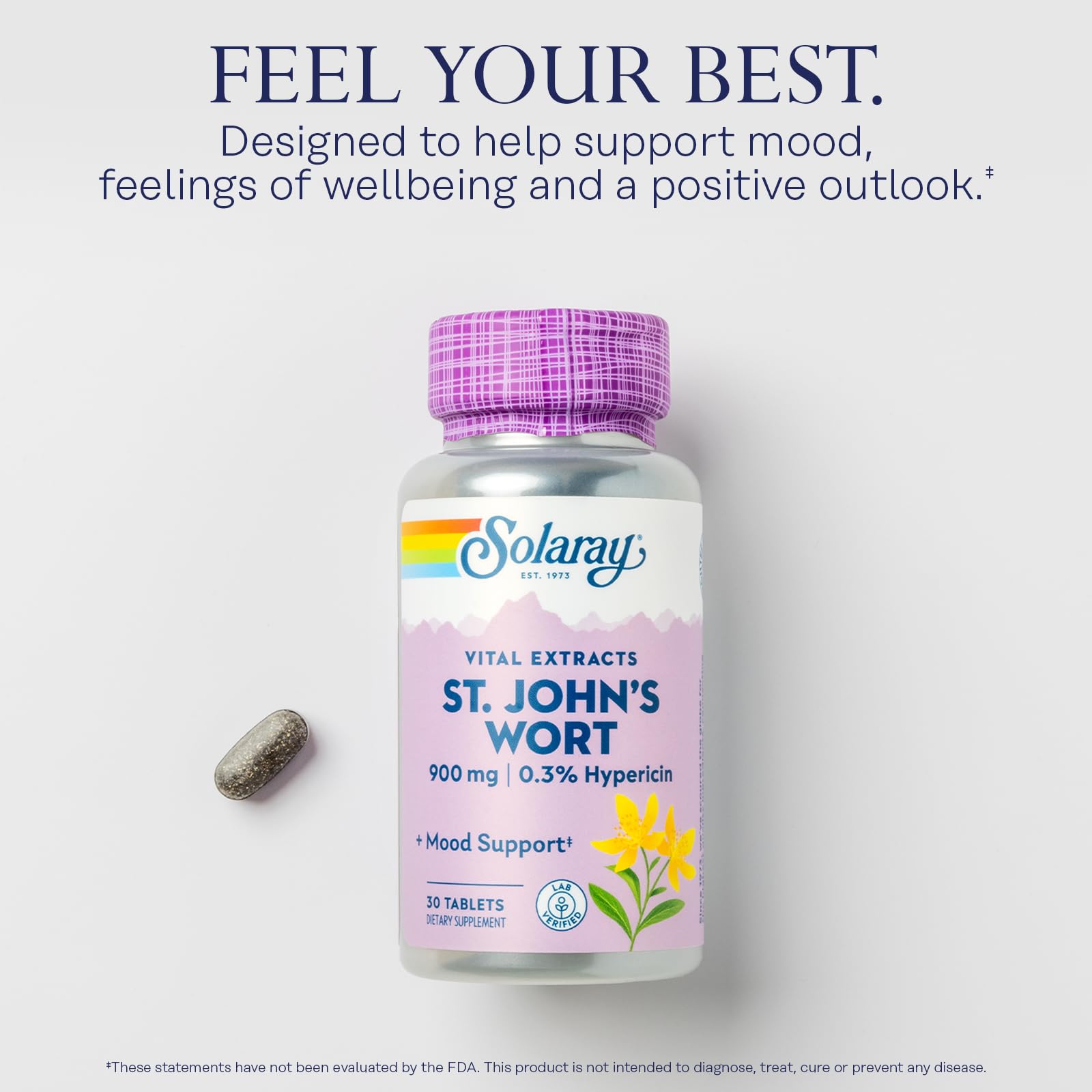 SOLARAY St. John's Wort supplement side view
