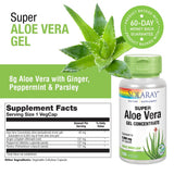 SOLARAY Super Aloe Vera Gel 8000mg capsules packaging
