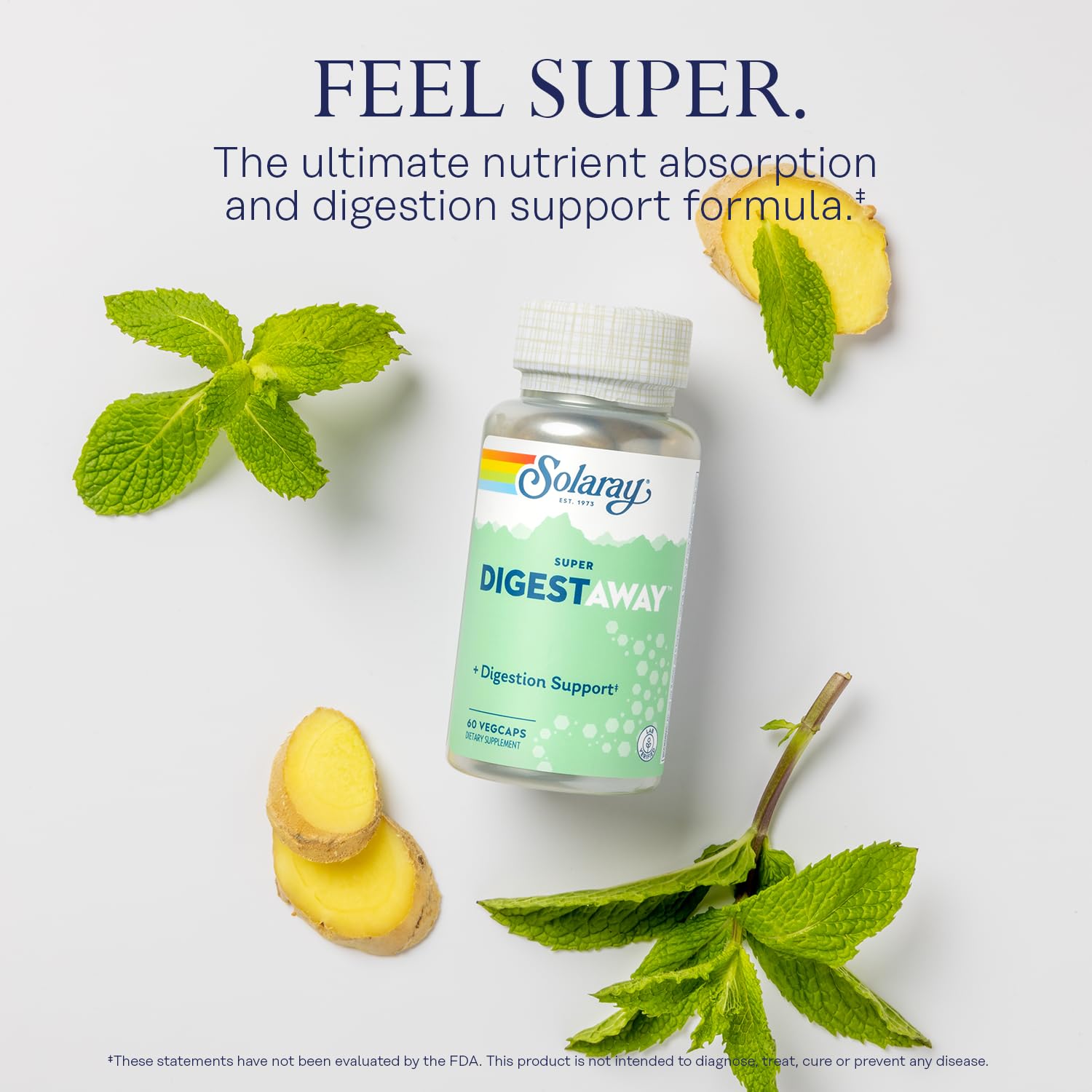 SOLARAY Super daily Multi-Enzyme Supplement back view