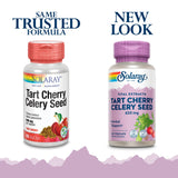 SOLARAY Tart Cherry & Celery Seed Capsules 620mg VegCap close-up