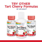 SOLARAY Tart Cherry & Celery Seed Capsules with a glass of water