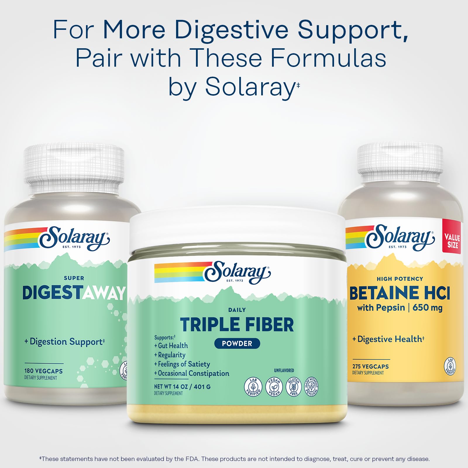 SOLARAY Triple Fiber Powder lifestyle shot on kitchen counter