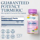 SOLARAY Turmeric Curcumin capsules in hand