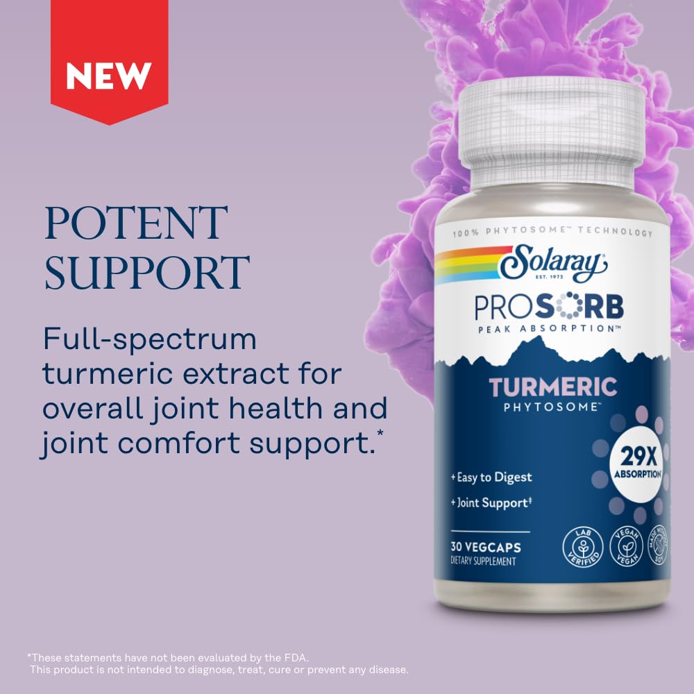 SOLARAY Turmeric Curcumin Supplement 500mg bottle with eco-friendly packaging