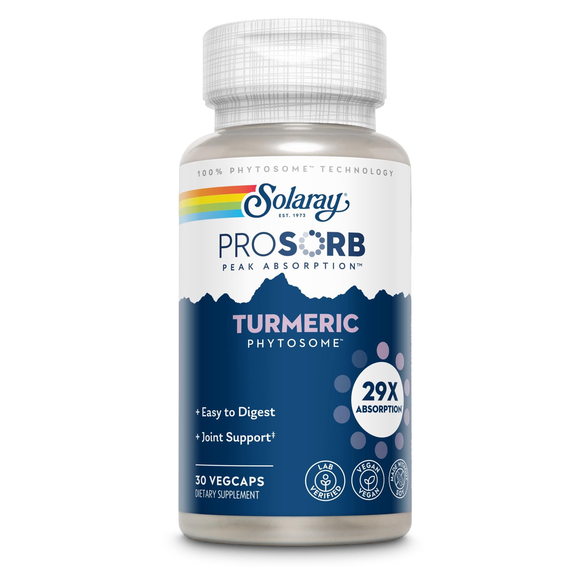 SOLARAY Turmeric Curcumin Supplement 500mg bottle with label